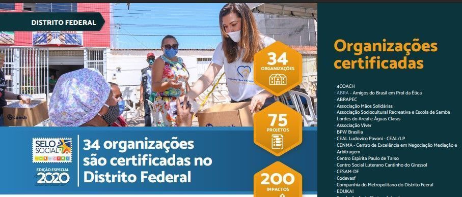 Registro visual de certificação e atuação social da AEB